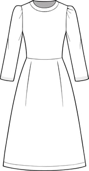 a white dress with a long sleeve vector
