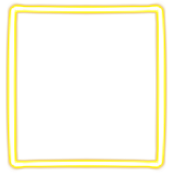 Glowing Gold Yellow Neon Square Frame Illustration png