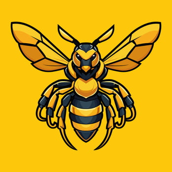 Bee logo designs themes templates illustration vector