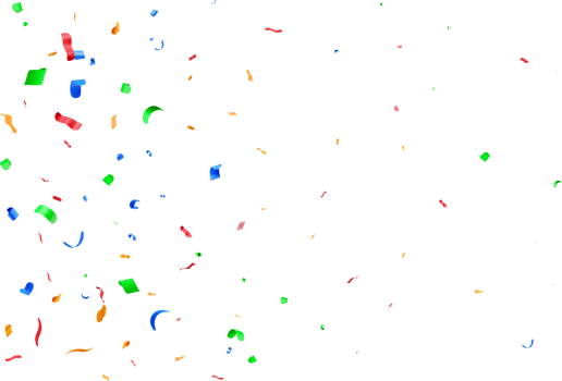 3D color party confetti background png