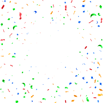 3D colorful party confetti png