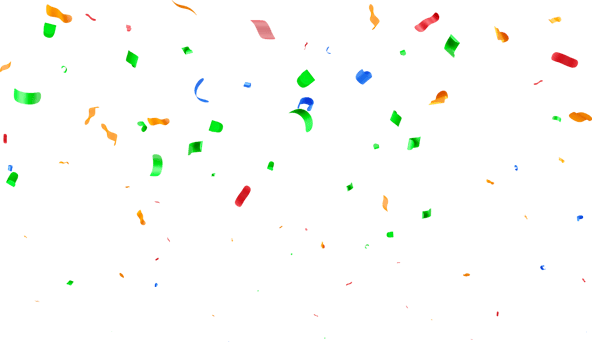 3D color party confetti png