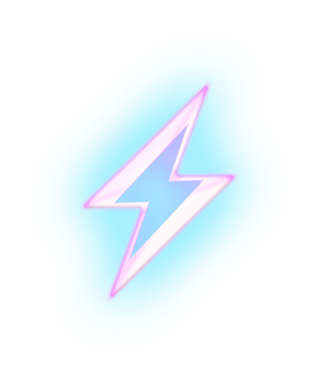 Cute lightning Dreamy Retro Airbrush Kpop Chrome png