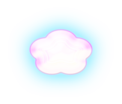 Cute cloud Y2k Dreamy Retro Airbrush Kpop Chrome png