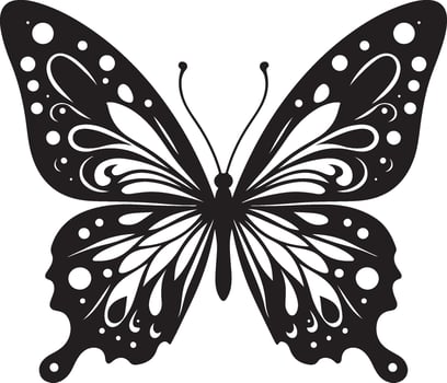 Butterfly silhouette icon. Clipart image isolated on white background vector