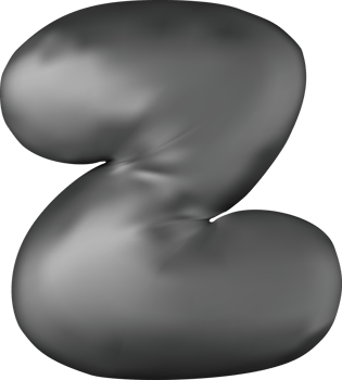 3d black alphabet balloon single letter z png