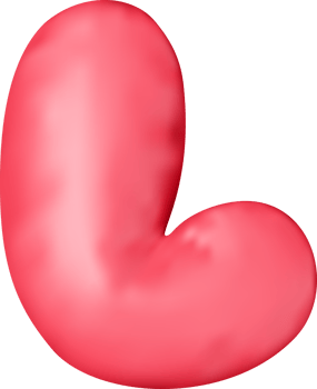 3d red alphabet balloon single letter L png