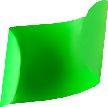3D party confetti. Colorful firecracker ribbon green png