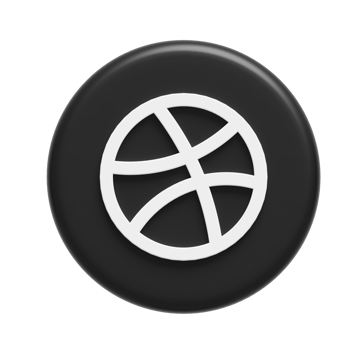 Dribbble 3D Illustration png