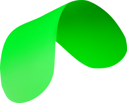 3D party confetti. Colorful green firecracker ribbon png