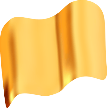 3D party gold confetti. Golden firecracker ribbon png