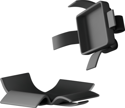 3D Black Open Gift Box with Bow Icon png
