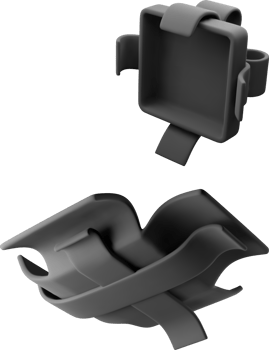 3D Black Open Gift Box with Bow Icon png