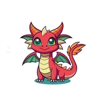 cute art and character dragon vector