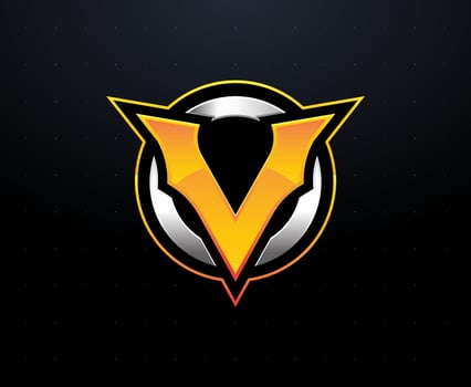 Initial letter V e-sports gaming logo vector