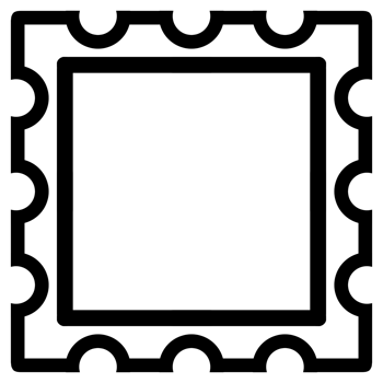 frame like post stamp png