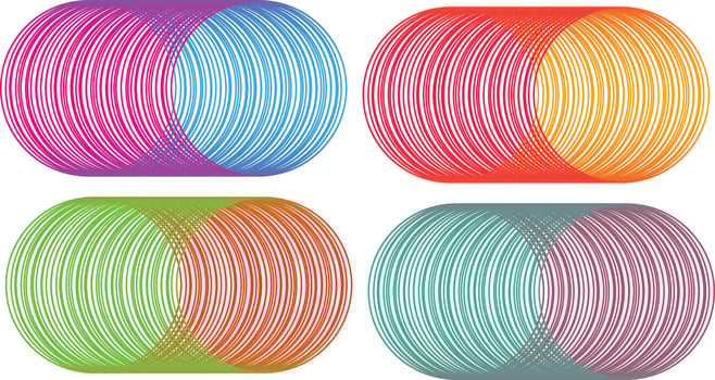 Geometric Abstract circular design - Colorful Lines Seamless vector