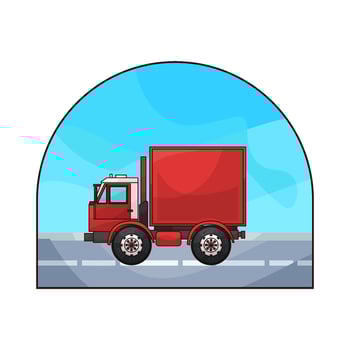 Trusted Fast Delivery truck vector