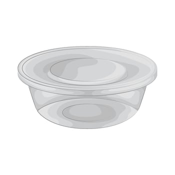 Minimalist Transparent Food Container vector