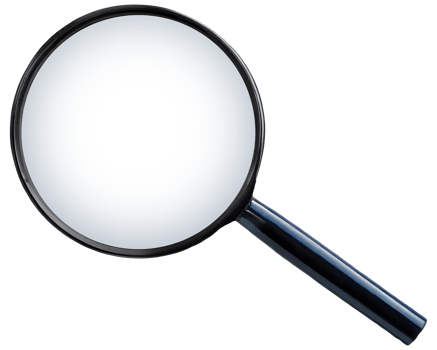Magnifying glass, concept of information search and document authentication. Zoom object. png