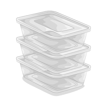 illustration of Neatly Arranged Food Containers vector
