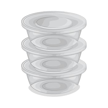 Neat Stack of Food Containers vector