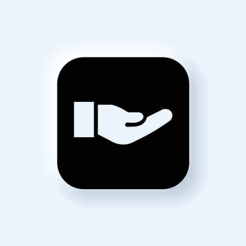 save money icon, salary money, invest finance, hand holding dollar, line symbols vector