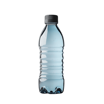 A Single Plastic Water Bottle with a Transparent Background Refreshing Hydration for On-the-Go png