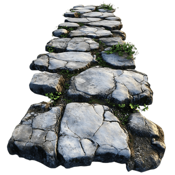 Stone Pathway with Grass and a Transparent Background png