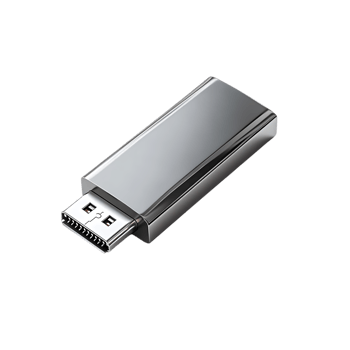 HDMI to DisplayPort Adapter with Transparent Background, Enables High-Resolution Video and Audio Transmission for Displays, Monitors, and Projectors png