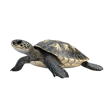 Sea Turtle Swimming with Transparent Background png