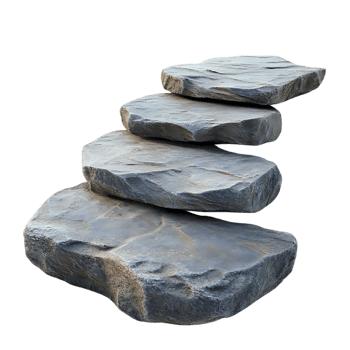 Stone Steps Leading Upward with a Transparent Background png