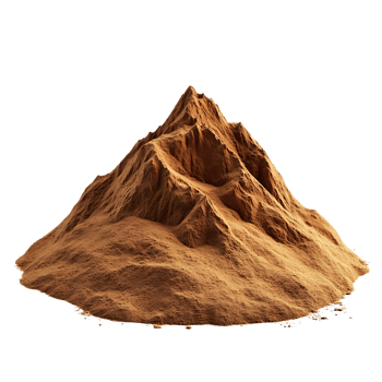 A Mountain of Cocoa Powder with a Transparent Background png