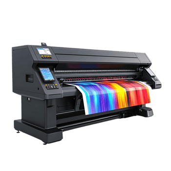 Large Format Printer Produces Vibrant Colors with a Transparent Background, Ideal for Banner Printing and Signage png