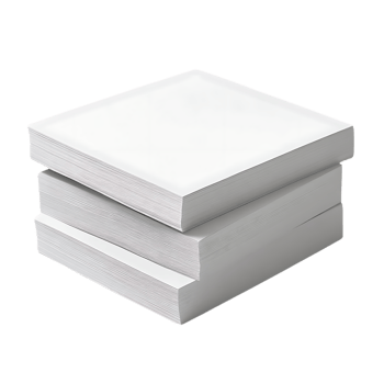 Stack of Blank White Paper Sheets with a Transparent Background, Ideal for Mockups and Design Projects png