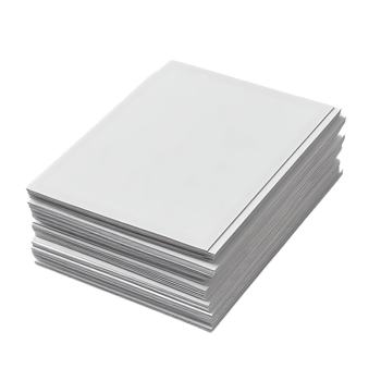 Stack of White Paper with Transparent Background A Clean and Crisp Presentation of Blank Sheets for Design and Mockups png