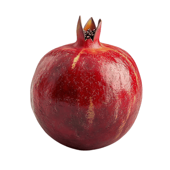 A Ripe Red Pomegranate with a Transparent Background, Isolated and Ready for Use in Your Designs png