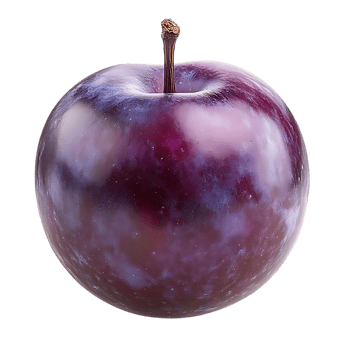 A Single, Ripe Plum with a Transparent Background, Ideal for Design and Food Photography png