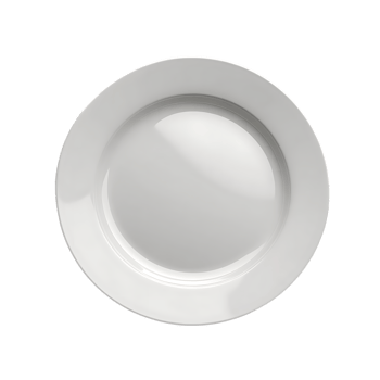 White Ceramic Plate with Transparent Background, Ideal for Mockups and Food Photography png