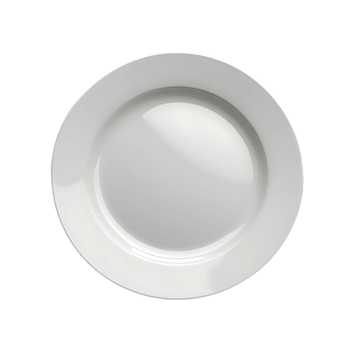 A White Porcelain Plate with a Transparent Background, Ideal for Mockups and Product Displays png