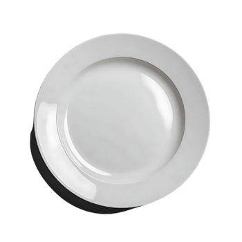 White Ceramic Plate with a Transparent Background, Perfect for Mockups and Food Photography png