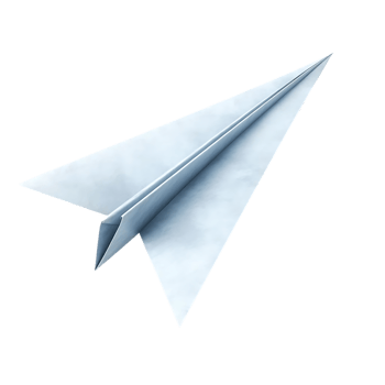 Paper Airplane Soaring Through the Air with a Transparent Background png