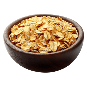 Rolled Oats in a Wooden Bowl, a Healthy and Delicious Breakfast Option with a Transparent Background png