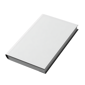 Blank White Book with Transparent Background, a Mockup for Design and Branding Projects png