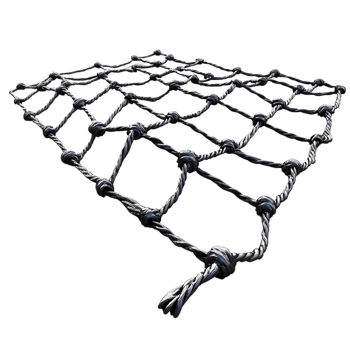 A Close-Up View of a Rope Net with a Transparent Background, Perfect for Design Projects or 3D Models. png