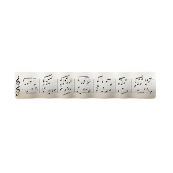 A Single Line of Music Notes with a Transparent Background png