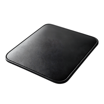 Black Leather Coaster with a Transparent Background png