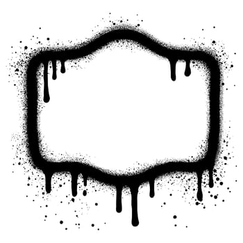 frame graffiti with black spray paint. vector