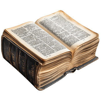 Old Antique Holy Bible Book with Transparent Background png