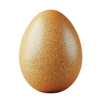 A Speckled Egg Isolated On Transparent Background, Perfect For Easter Decoration Or Culinary Creations png